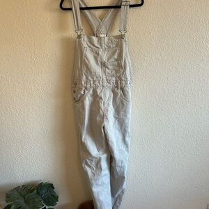 We The Free Light Cream Denim Overalls